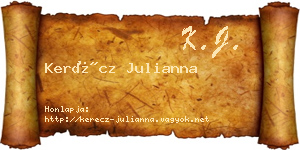 Kerécz Julianna névjegykártya